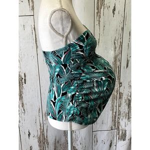 Isabel Maternity Green Tropical Maternity Tankini